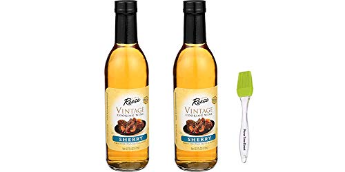Reese Sherry Cooking Wine, 12.7 oz (Pack of 2) Bundle with PrimeTime Direct Silicone Basting Brush in a PTD Sealed Bag