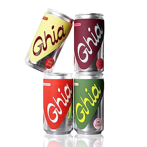 Ghia Non-Alcoholic Variety Le Spritz, 8 Fl Oz (4-Pack) | Mocktail & Cocktail Mixer, Zero Proof Sparkling Apéritif with Soothing Herbal Extracts | No Added Sugar, No Artificial Flavors, Caffeine-Free