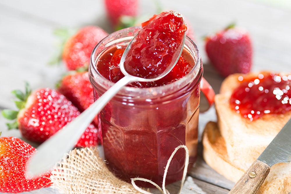Delicious Jelly Recipes For Your Cheese Board - Strawberry Peach Jam Recipe