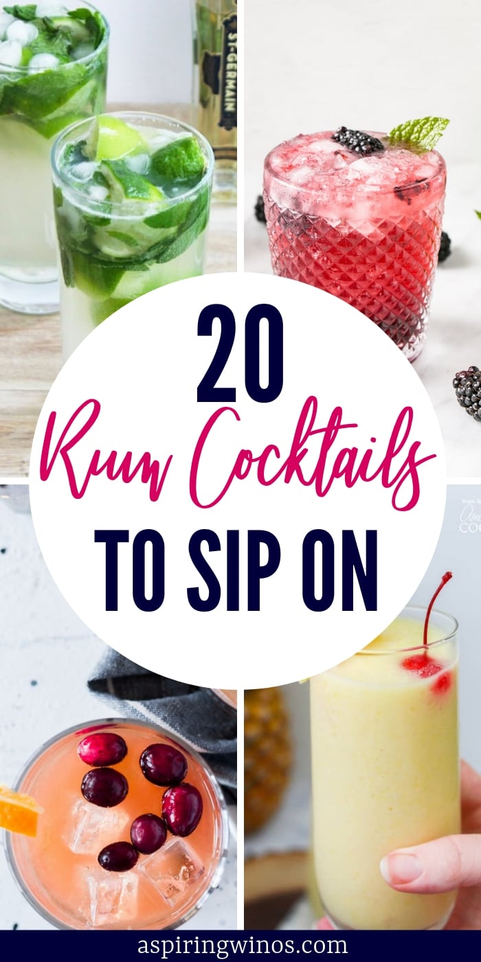 Ready to wow your guests with some rum cocktails? These rum cocktail ideas will give you lots of inspiration to host the perfect backyard BBQ, grill out or party. The colors are amazing and the flavors will wow you. #bbq #rum #cocktail #mixeddrinks