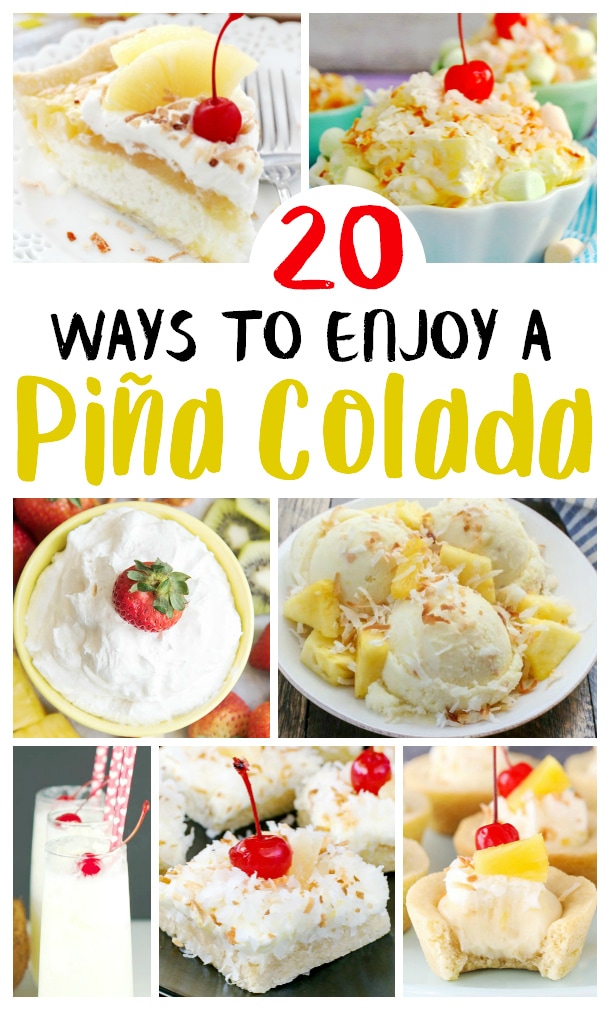 Best Pina Colada Inspired Recipe Roundup | If You Like Pina Coladas | Brunch Recipes | Pineapple and Cocount Recipes | Baking with Pineapple | Baking with Coconut | Pineapple Recipes | Coconut Recipes | #reciperoundup #pinacolada #cocktails