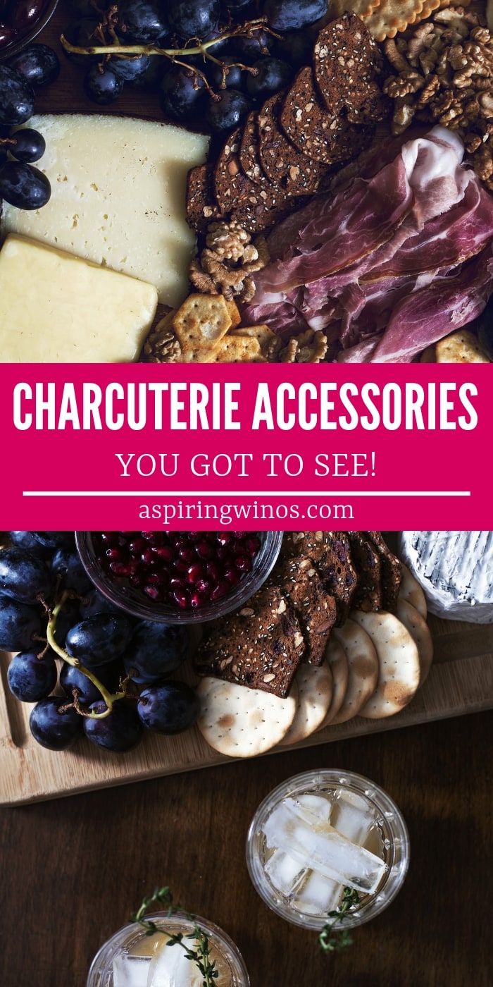 Pick up some of these must-have #charcuterie accessories so you can be the hostess with the mostess at your next #winetasting #party with friends. Pull together a delicious and elegant appetizer spread with these handy must-haves, your meat trays will be the stuff of legends. #decor #hosting