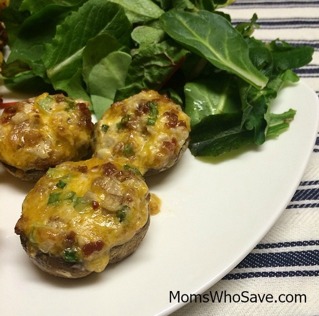 Bacon Cheddar Stuffed Mushrooms