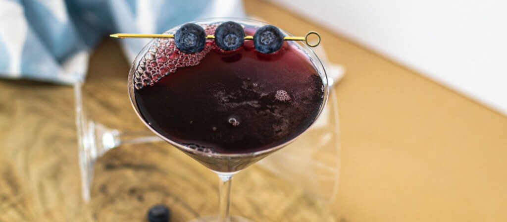 Indulge in a Delightful Blueberry Flower Drop Cocktail