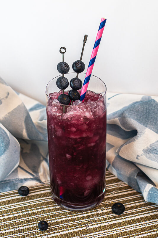 Blueberry Rum Swizzle