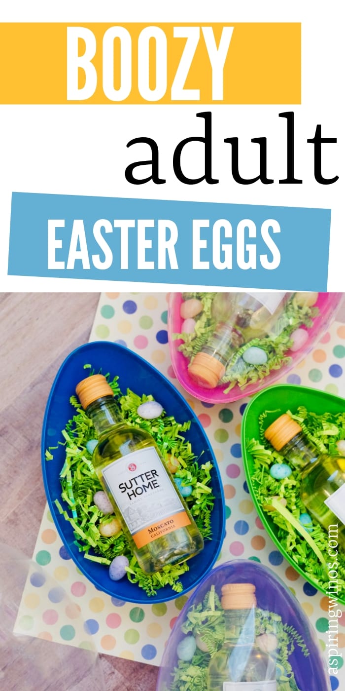 Adult Easter Eggs | A Fun Gift for Family and Friends. Use these when you plan your next adult #Easter egg hunt. They're the perfect gift for wine lovers and you will make all the parents on the block smile if you hide some of these! #easteregg #wine #adults