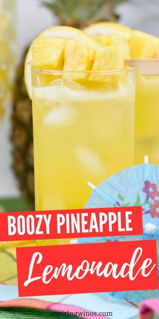 Boozy Pineapple Lemonade Aspiring Winos