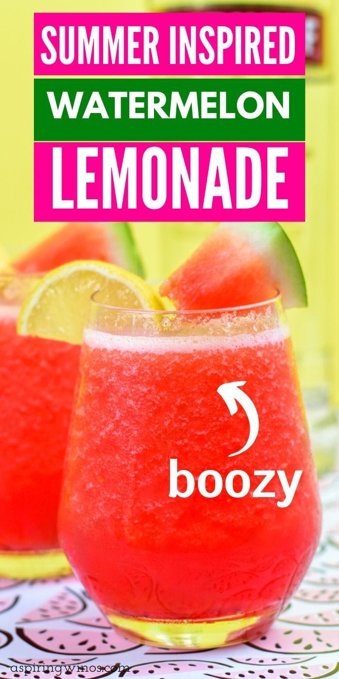 Boozy Watermelon Lemonade Cocktail - Aspiring Winos