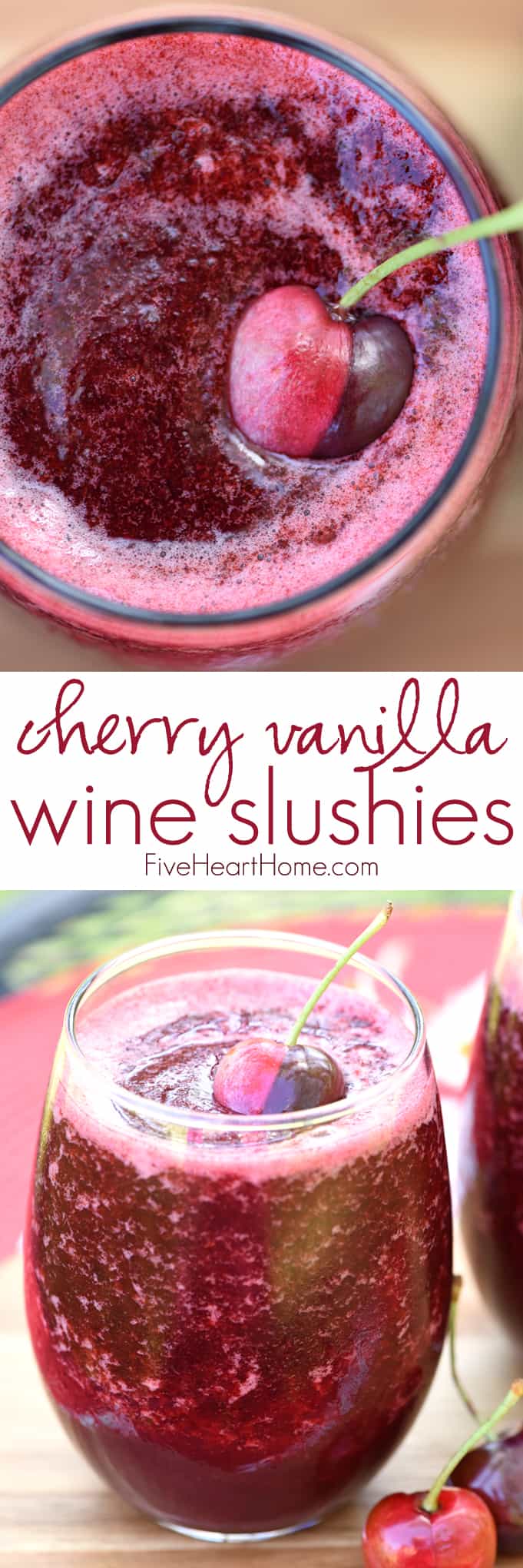 Cherry Vanilla Wine Slushies 