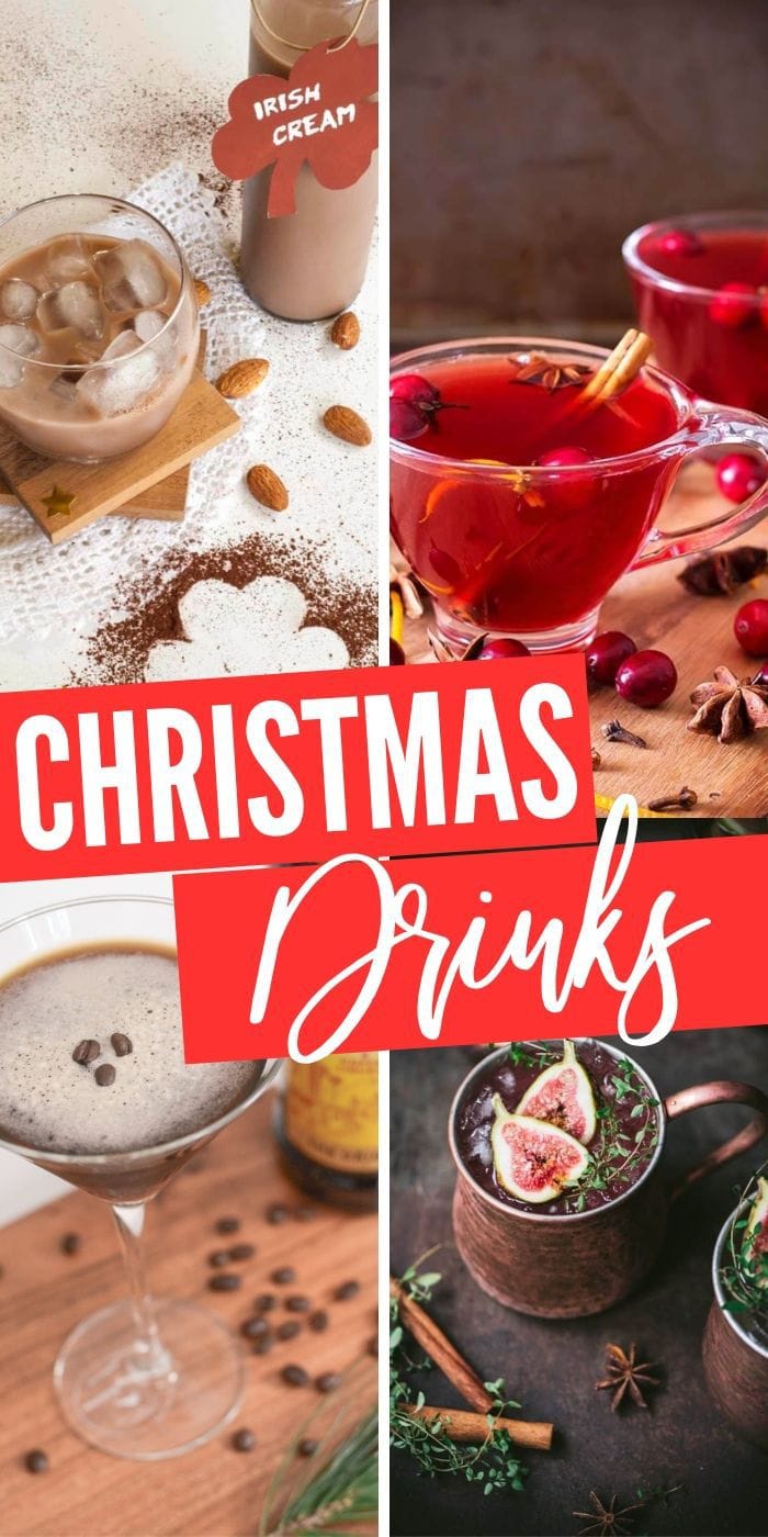 Boozy Christmas Drinks for your Christmas party or for hosting Christmas dinner this year. Get your familya nd friends together and whip up some of these delicious beverages to share, or make it possible to tolerate the holidays | Christmas Cocktails | Perfect Cocktails for Christmas | Holiday Drinks | Spiked Christmas Drinks #xmas #christmas #cocktails #recipes #christmasdrinks