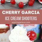 Cherry Garcia Ice Cream Shooters | Godiva White Chocolate Liqueur Shooters | Whipped Cream Vodka Shooters | Shooter Recipe | Ice Cream Shooters #CherryGarciaIceCreamShooters #Shooters #IceCreamShooters #VodkaShooters #ShooterRecipe