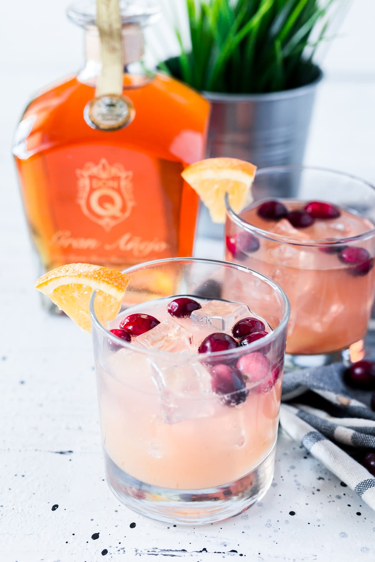 Rum Cocktail Idea - Cranberry Orange Rum Spritzer