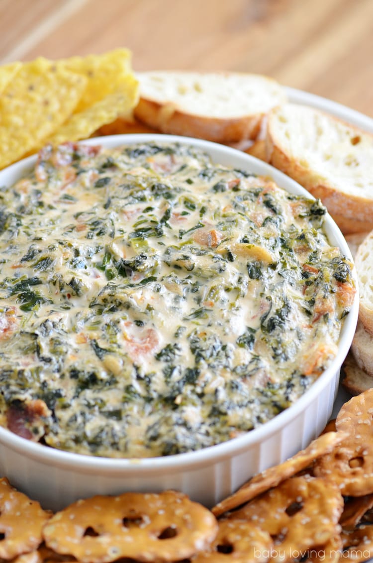 Hot Bacon Spinach Dip