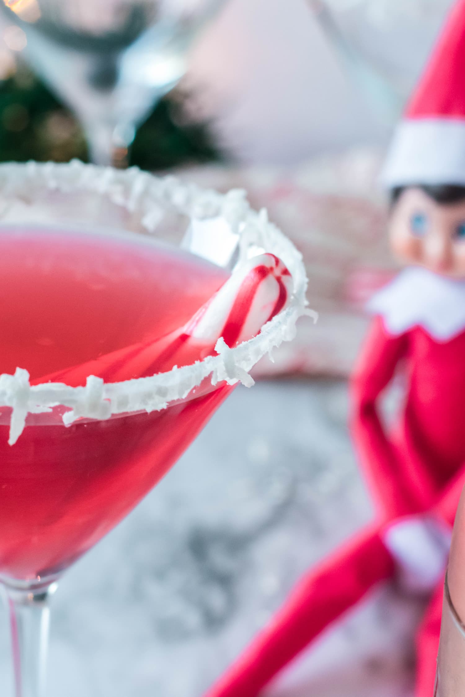 Naughty Elf Cocktail ready to sip