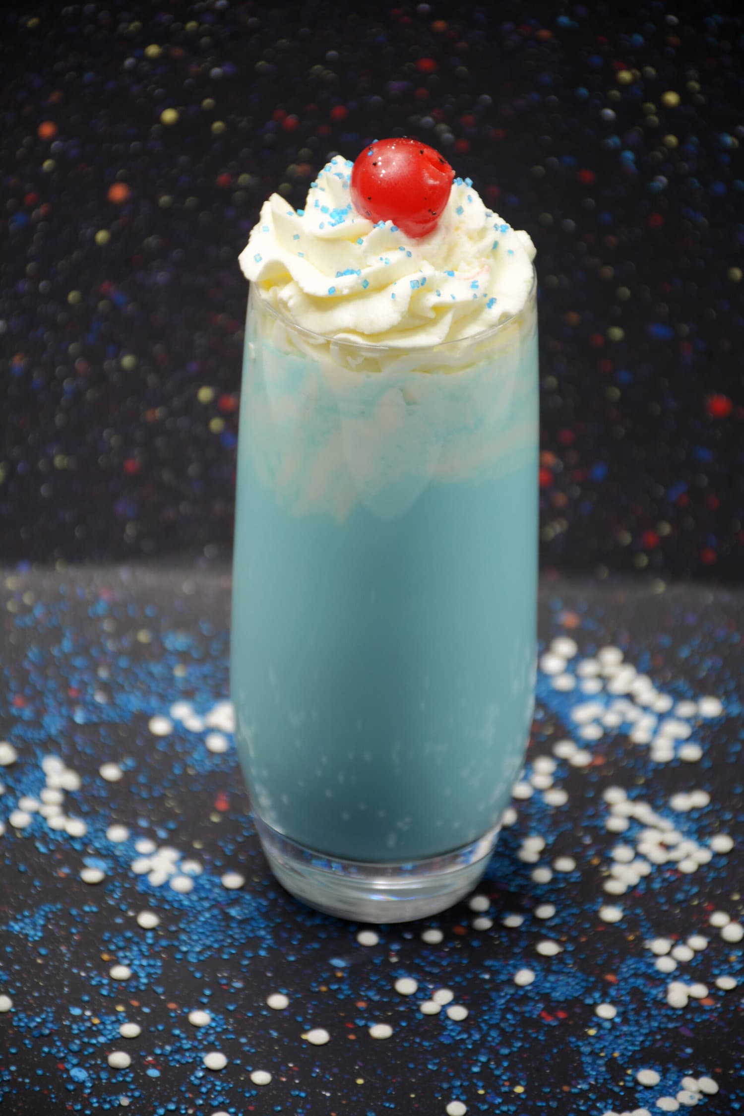 star wars themed blue milkshake cocktail drink
