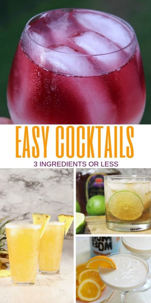 Easy Cocktails That Use 3 Ingredients or Less | 3-ingredient Cocktails | Cocktails with Only 3-ingredients | Quick and Easy Cocktails | Simple Cocktails | Easy Cocktails | #cocktails #easycocktails #drinks
