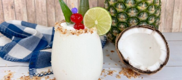 Frozen Brazilian Pina Colada | Rum Cocktail Ideas | Pina Colada Recipe | Tropical Drink Ideas | Rum Recipes | Summer Drink Ideas You Will Love #Rum #CocktailRecipe #PinaColada #SummerDrinks #FrozenBrazilianPinaColada