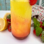 Frozen Strawberry Lemonade Cocktail | Summertime Drink Ideas | Boozy Lemonade Recipe | Adult Drink Ideas | Frozen Cocktails You Will Love #FrozenCocktail #LemonadeCocktail #StrawberryLemonade #SummertimeDrinks #BoozyLemonade
