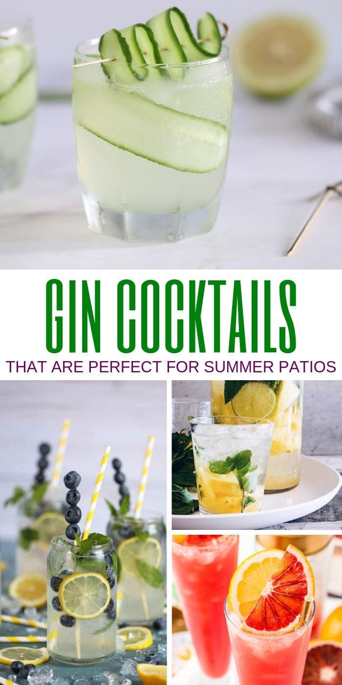 Gin Cocktails That are Perfect for Summer Patios | Gin Cocktails | Cocktails Made with Gin | Best Summer Cocktails | Summer Cocktails | Juniper Flavored Cocktails | #gin #cocktails #junipercocktails