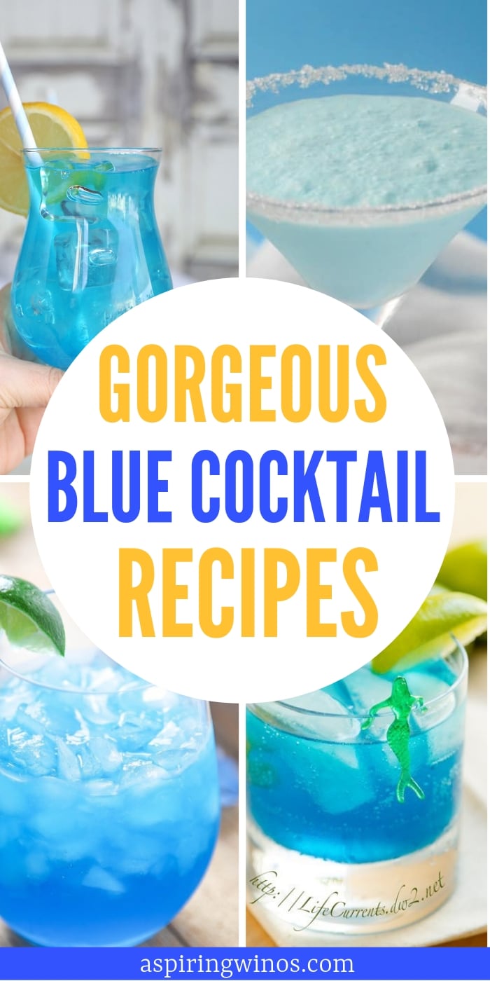 Blue Mermaid Water Margarita Cocktail - A Grateful Meal