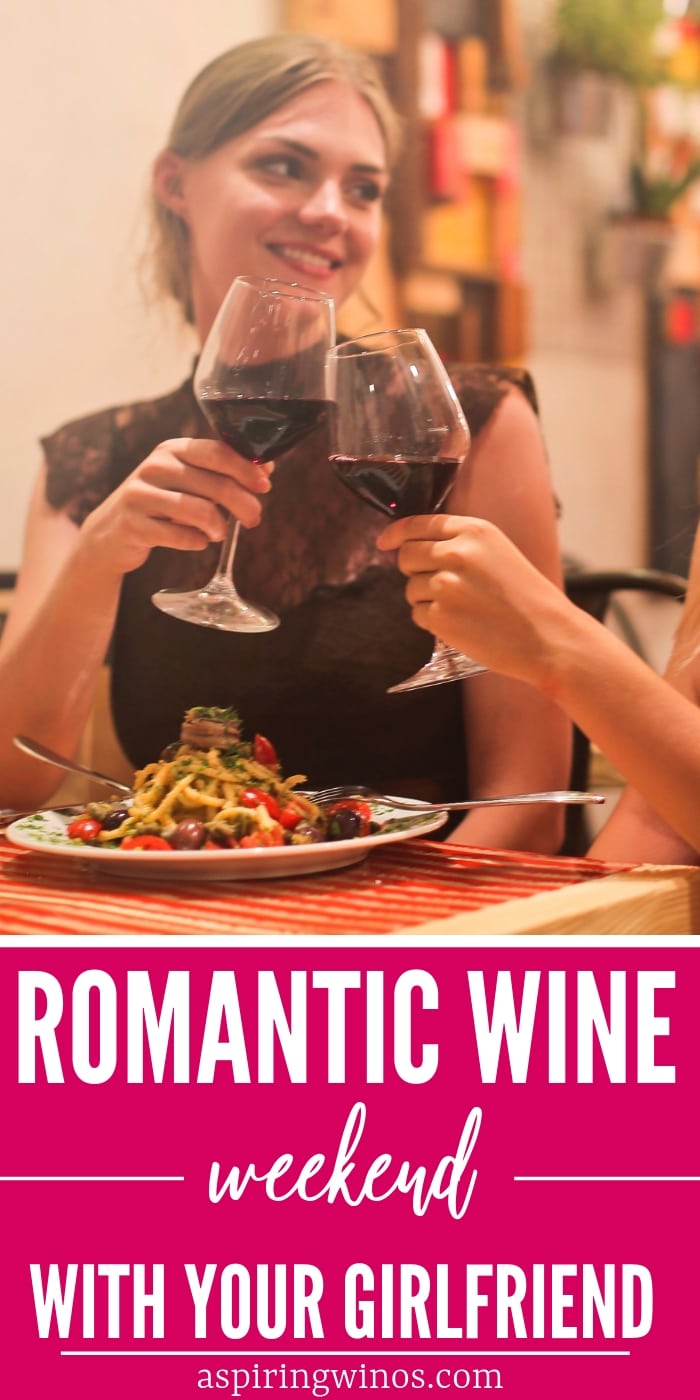 Ready to sweep your girlfriend off her feet? Here is how to plan a romantic wine weekend with your girlfriend! We've got tips for romantic weekends away, or at home, including outfits to wear, what to look for when planning your trip, and where to focus for the wow factor. Enjoy! #wine #winetasting #winetravel #travel #romance #couples