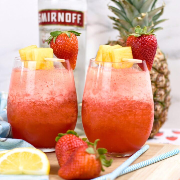 Boozy Strawberry Pineapple Lemonade