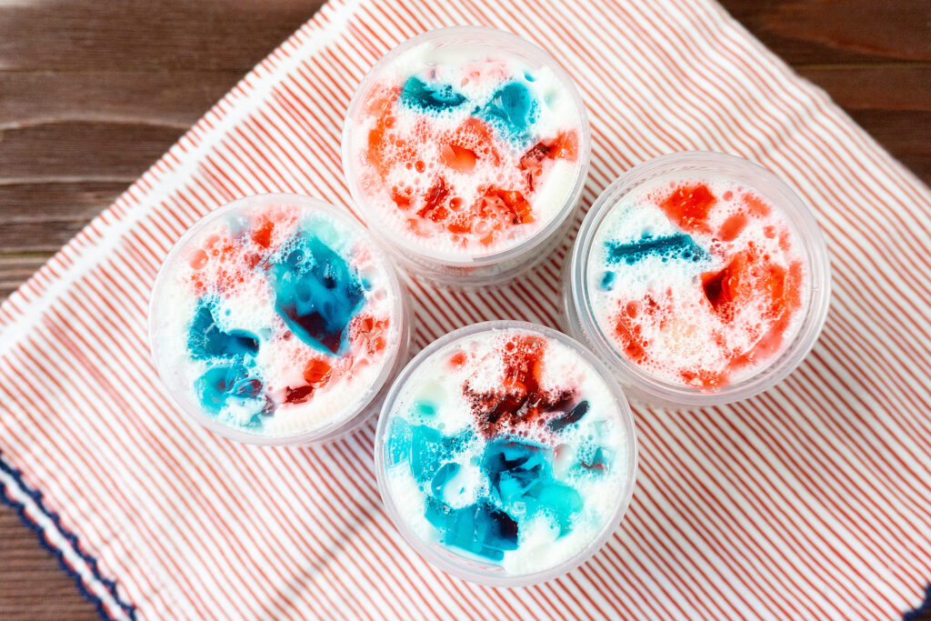 Fresh cocktail jello shooters alcoholic 4th of july drink recipe