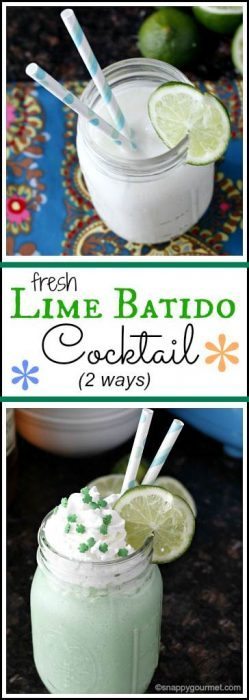 Rum Cocktail Idea - Fresh Lime Batido Cocktail