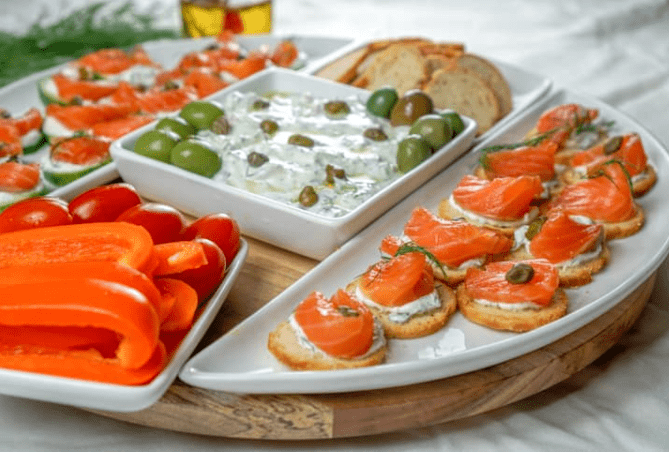 Lox Appetizer Platter Ideas - Smoked Salmon Appetizers for your next wine tasting