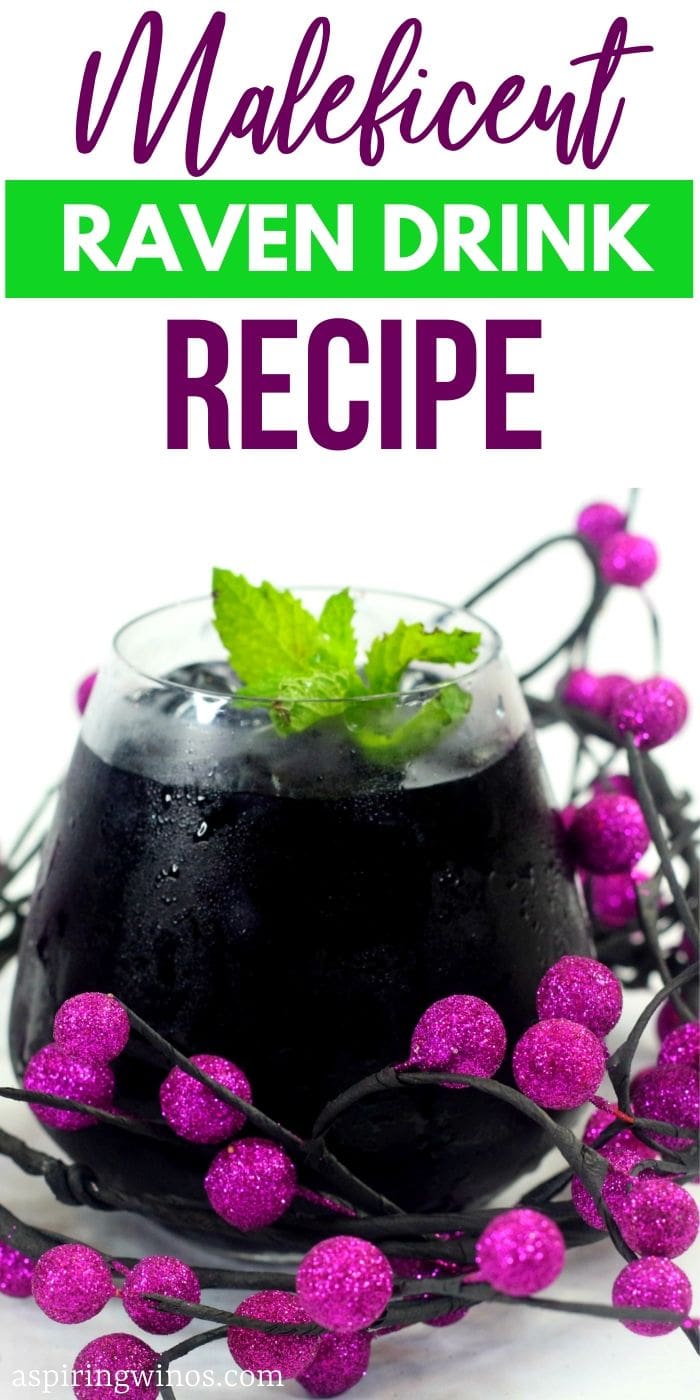 Maleficent Raven Cocktail | Halloween Cocktails | Black Cocktails | Cocktail from Maleficent | #maleficent #cocktail #raven #blackcocktail