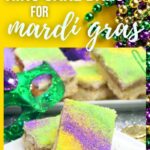 Mardis Gras Baking | Fat Tuesday Recipes | Recipes for Mardis Gras | Mardis Gras Bars | Bourbon Flavored Mardis Gras Bars | #MardisGras #fattuesday #baking #bars #recipes