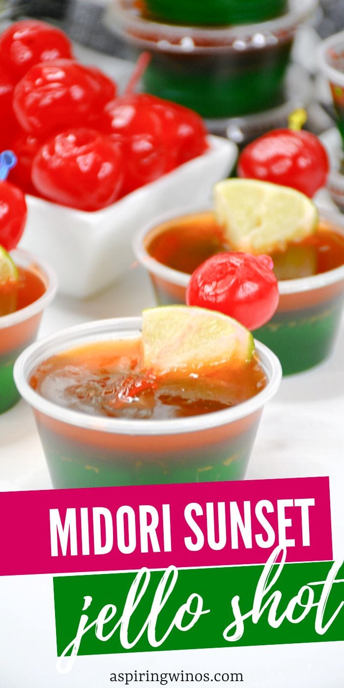 Midori Sunset Jello Shot Recipe - Aspiring Winos