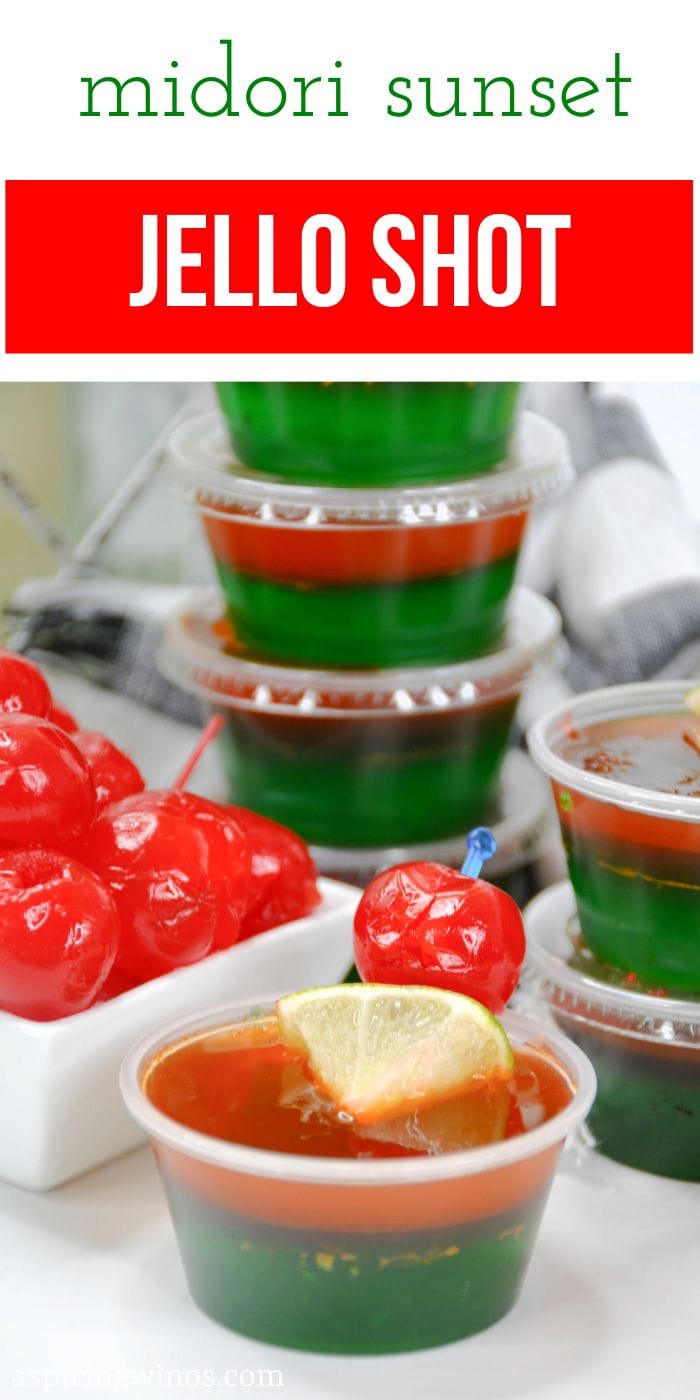 Midori Sunset Jello Shot Recipe - Aspiring Winos