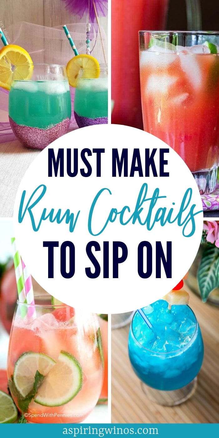 14 Must Make Rum Cocktails | The Best Rum Cocktails | Rum Cocktail Recipes | Easy Rum Cocktails | Rum Cocktails for a Crowd | #rum #rumcocktails #cocktails #summerdrinks #beachideas #girlstrip