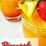 Delicious Pineapple Rum Cocktail that's easy and refreshing to make any time of year. Drinks for by the pool, or to feel fancy in the middle of the winter!