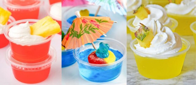 Spice Up Your Summer with These Amazing Pool & Beach Inspired Jello Shots | Pool & Beach Inspired Jello Shots | Jello shots perfect for summer | Jello shots for pool parties | jello shots for beach themed parties #Jello #JelloShots #JelloShotRecipe #BeachJelloShots #PoolThemedJelloShots