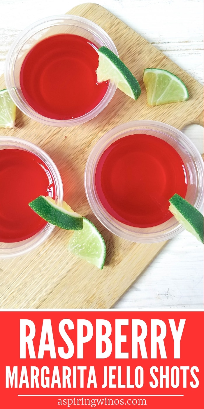 Easy Margarita Jello Shots: Raspberry Flavored| Margarita Jello Shots| Margarita Jello Shot Recipe| Margarita Mix Jello Shots| Raspberry Jello Shots| #jelloshots #margarita #cocktails