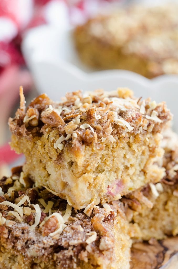 Rhubarb Streusel Coffee Cake