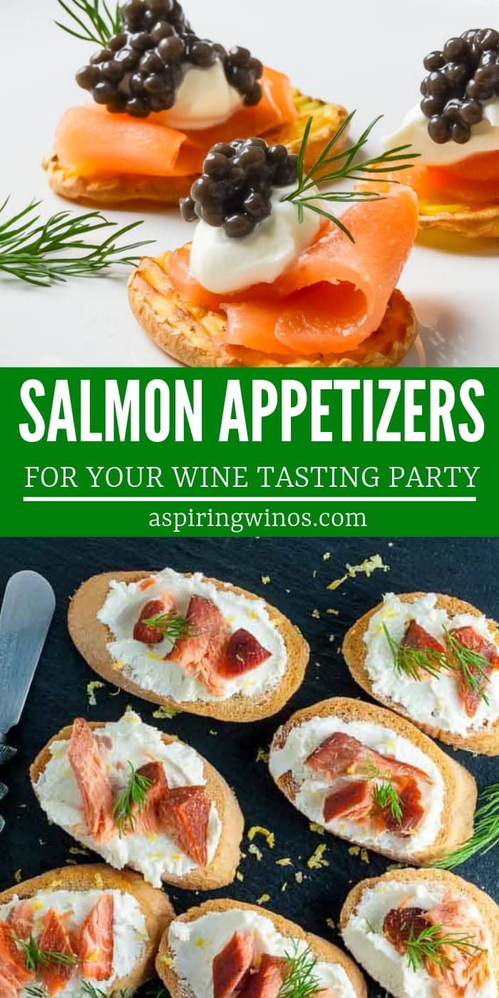 How to make delicious smoked salmon appetizer recipes to serve at your next wine tasting. Dream up amazing wine pairings to go with these yummy hors d'oeuvres, perfect to share with friends and family before dinner or as part of a small plates dinner menu. We've got hot and cold options as well as paleo, gluten free and keto friendly snacks. #winetasting #winepairing #appetizers #horsdoeuvres