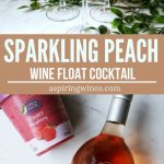 Sparkling Peach Wine Float | Wine Cocktail | Cocktail for After Work | Best Peach Cocktail | Peach Cocktail | Wine and Peaches | #wine #peach #cocktail