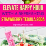 Elevate Happy Hour with a Refreshing Strawberry Tequila Soda | Strawberry Tequila Soda Recipe | Happy Hour Drink Ideas | Tequila Drink Recipes | Summer Cocktail Ideas | Cool Down This Summer with our Refreshing Strawberry Tequila Soda #Tequila #StrawberryTequila #RefreshingCocktail #BoozySoda #SummerDrinks