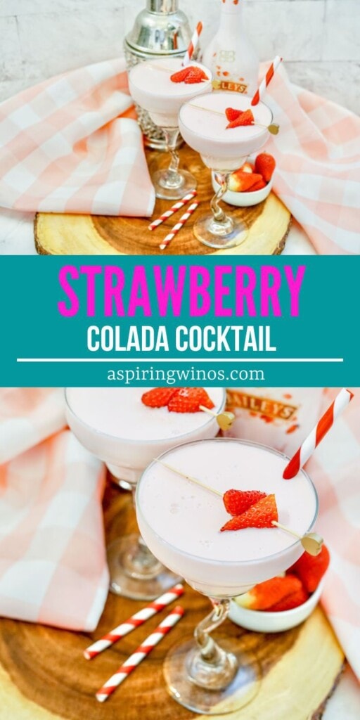Strawberry Colada Cocktail Banner 