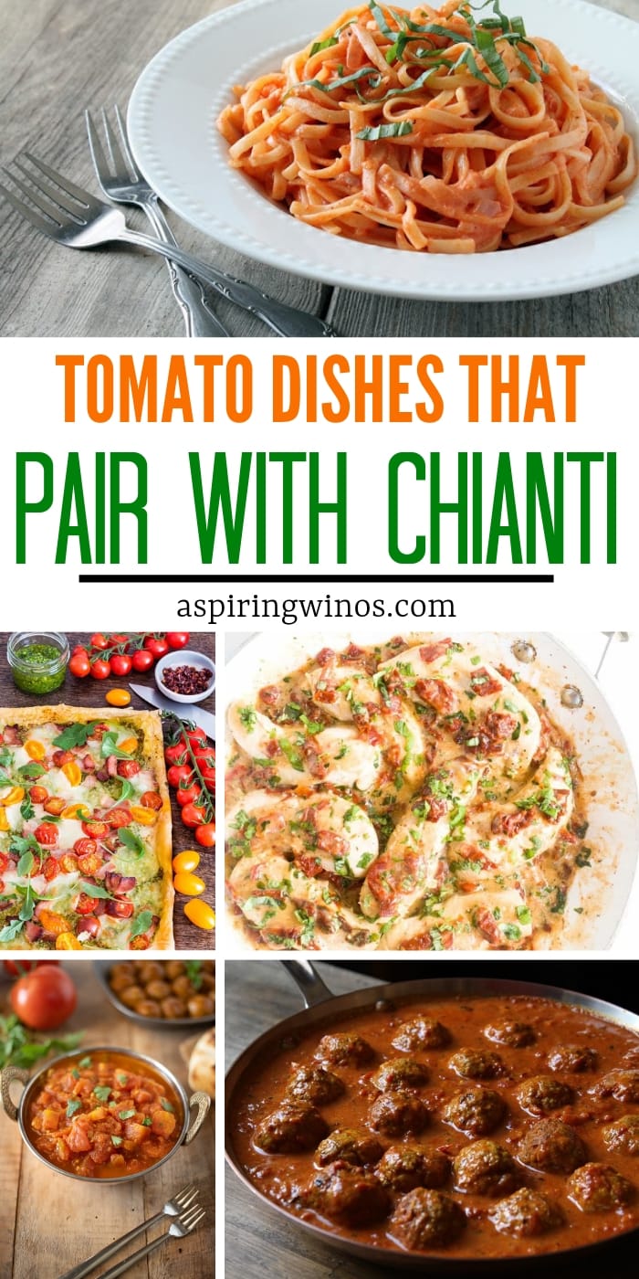 Must-Make Tomato Recipes for Your Next Wine Tasting Party | #tomato recipes | This is exactly how to pair food with Chianti, a classic Italian wine that's full bodied and can stand up to an acidic meal. You can use Chianti or Chianti Classico to make one of these main dishes that will wow your guests, even if you can't travel to Tuscany! #italian | #winepairing #tomatoes#recipes #winetasting #party