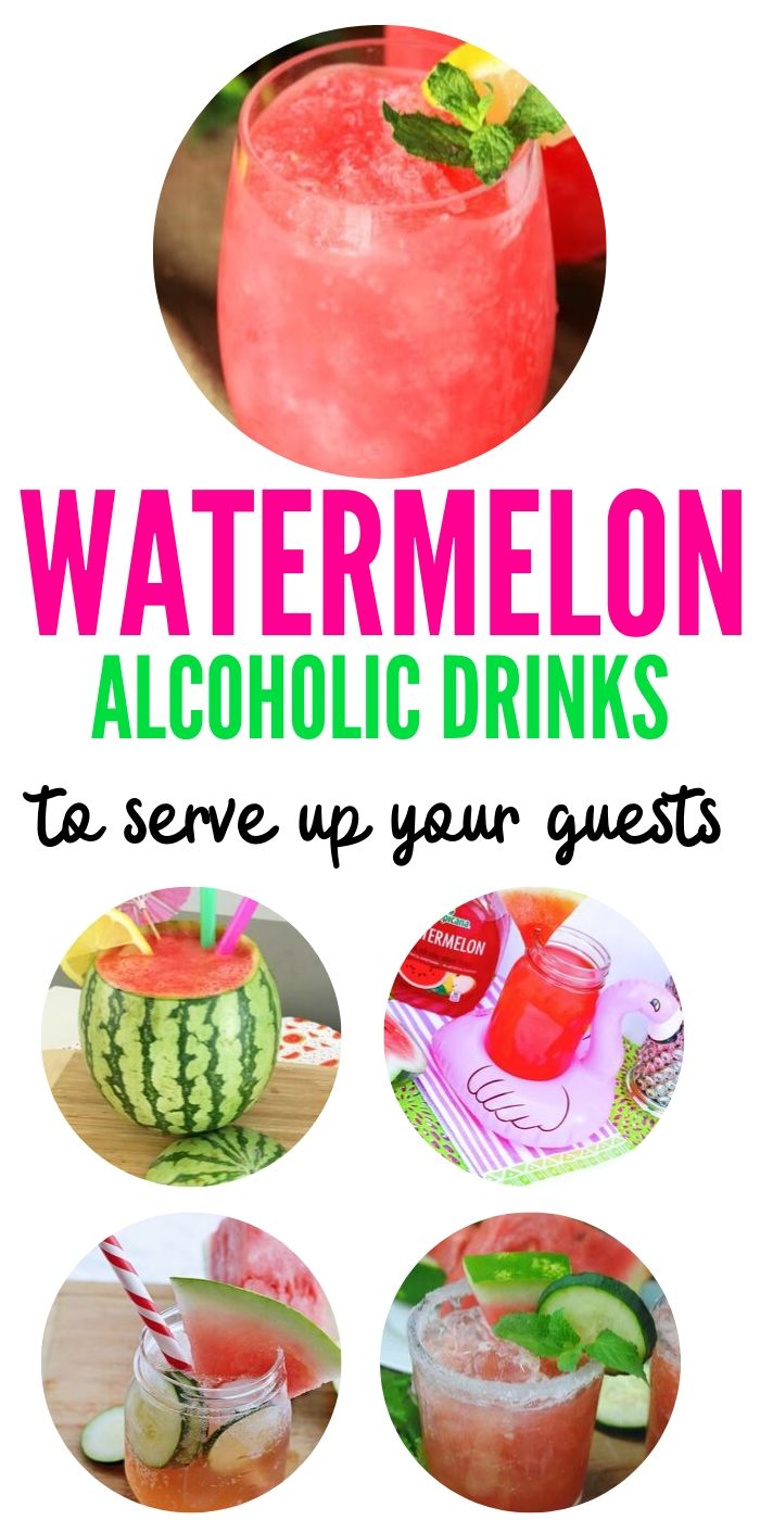 Watermelon Alcoholic Drinks | Summer Drinks | Cocktails for Summer | Watermelon Cocktails | The Best Watermelon Drinks | The Best Summer Cocktails | Watermelon and Alcohol | #watermelon #summerfun #cocktails