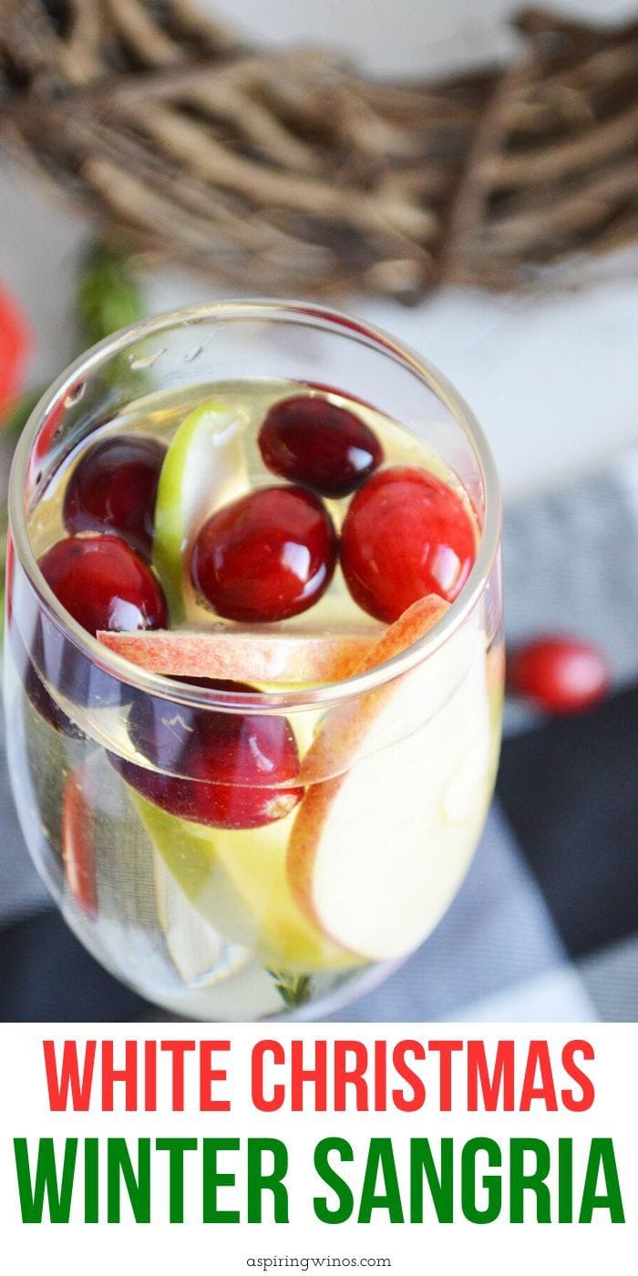 White Christmas Sangria Cocktail