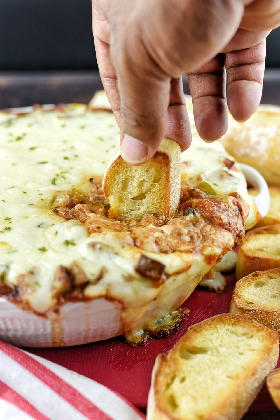 Kickin’ Chicken Sausage Cheese Dip