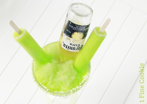Slushy Popsicle Margarita with Corona 