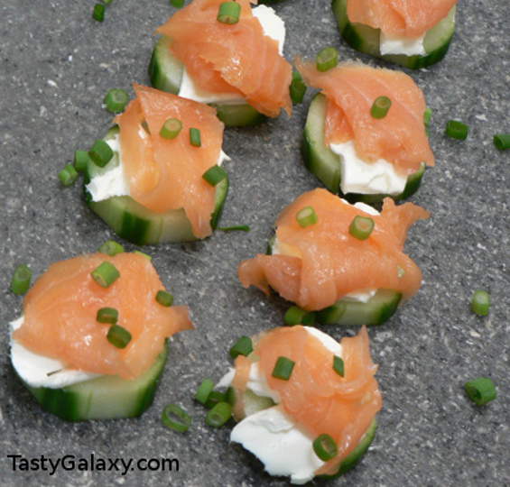 Smoked Salmon Cucumber Appetizer