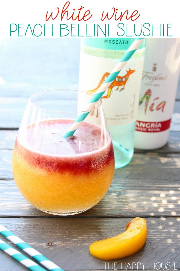 Peach and White Wine Bellini Slushies 