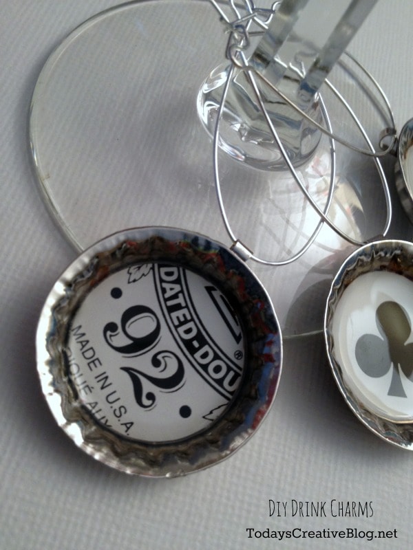 DIY Bottle Cap Wine Charms